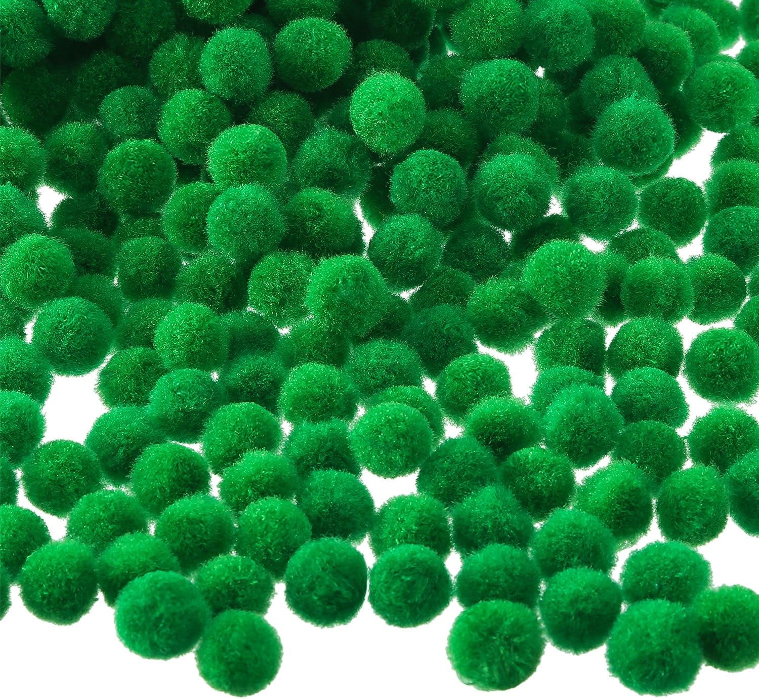 500 Pcs 0.5 Inch Polypropylene Pompoms for Craft Making, Small Pom Poms Balls Art and Craft DIY Decorations(Green)