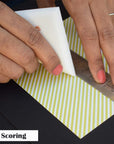 Teflon Bone Folder and Scoring Tool - Ergo Square - Paper Scorer for Paper Crafting, Origami, Bookbinding, Scrapbooking - Leather Burnishing Tool - Smooth, Non Stick,Ergonomic Craft Tool