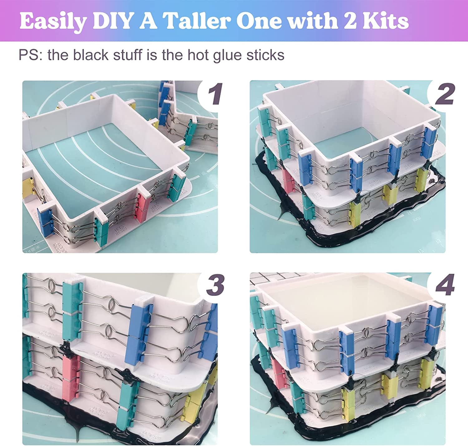 Adjustable Mold Housing for Silicone Molds Making, Silicone Mold for Resin Mold Making Silicone Rubber, Plastic Housing Frame for DIY Resin Molds, Candle Molds, Soap Molds Making