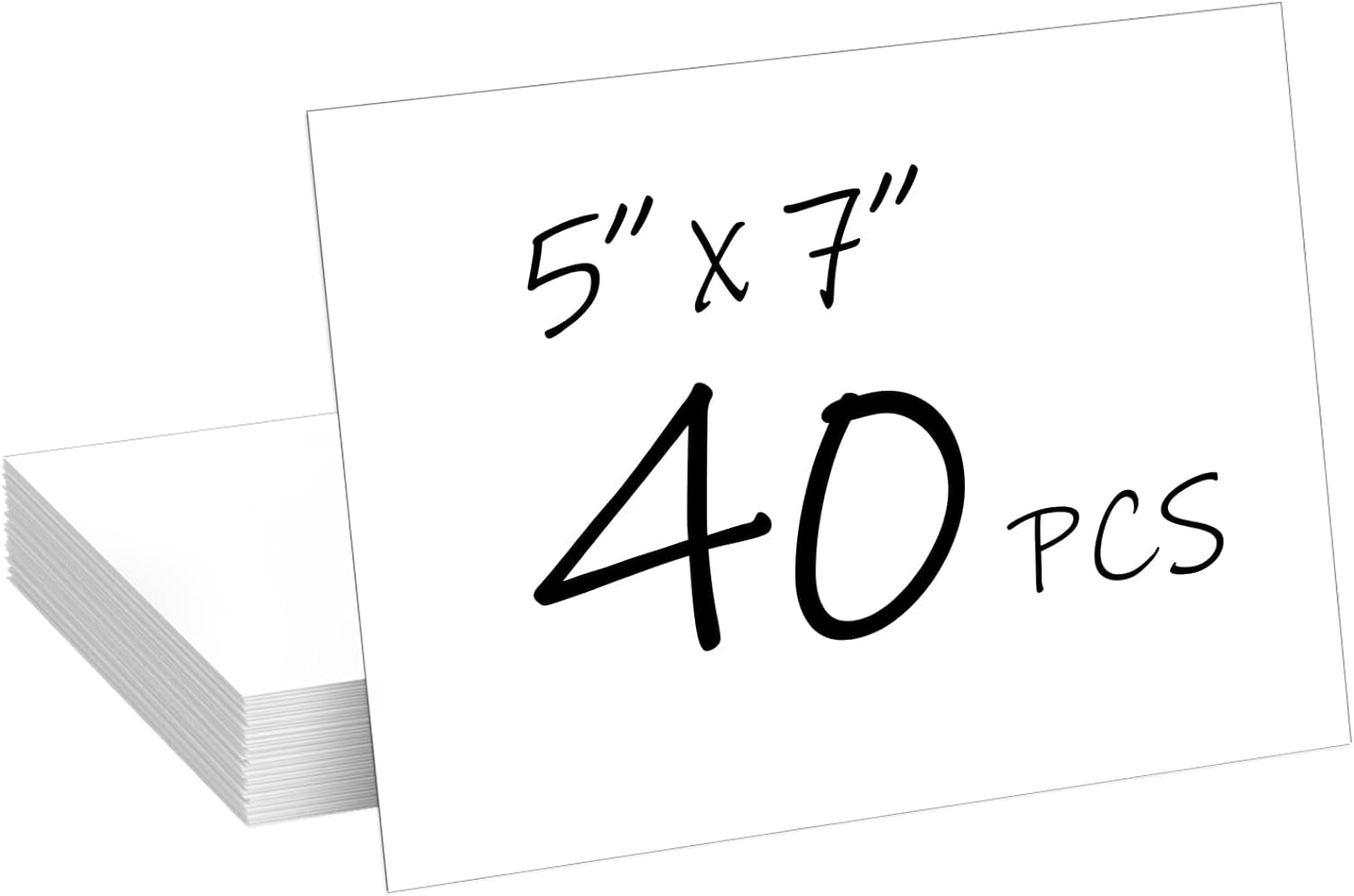 40 Sheets White Cardstock 5X7 Cardstock Paper, 80Lb/230Gsm Thick Paper Card Stock White Blank Cardstock Thick Printer Paper Cardstock for Greeting Cards, Invitations, Postcards, DIY Cards