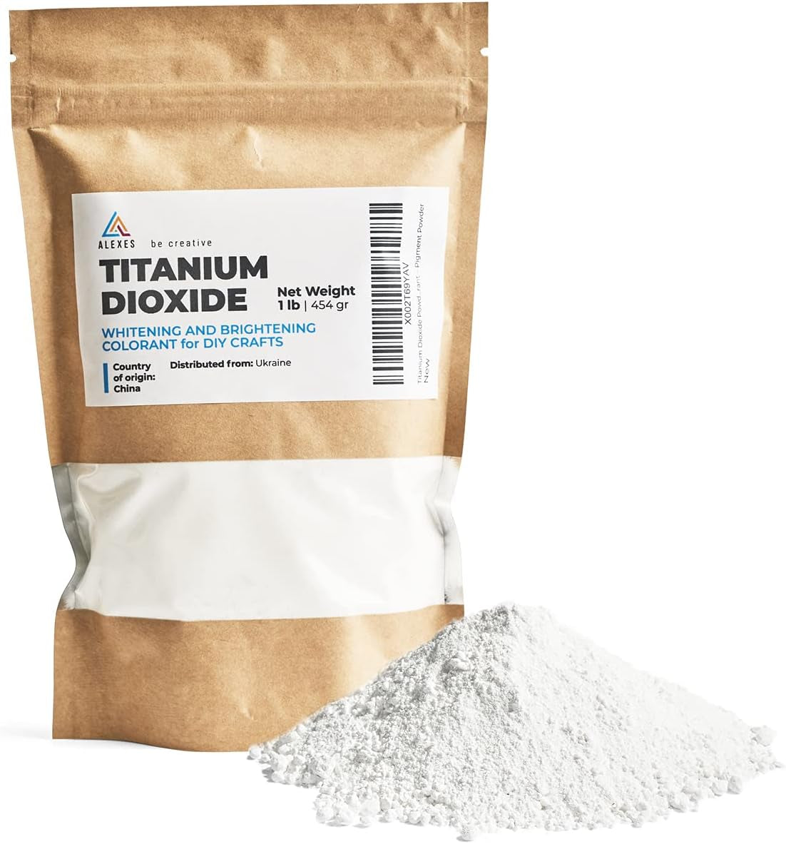 Titanium Dioxide 0.5 Lb - Pure Titanium Dioxide for Soap Making - Whitening Colorant for DIY and Crafts - Titanium Dioxide Powder - Titanium Dioxide for Soap