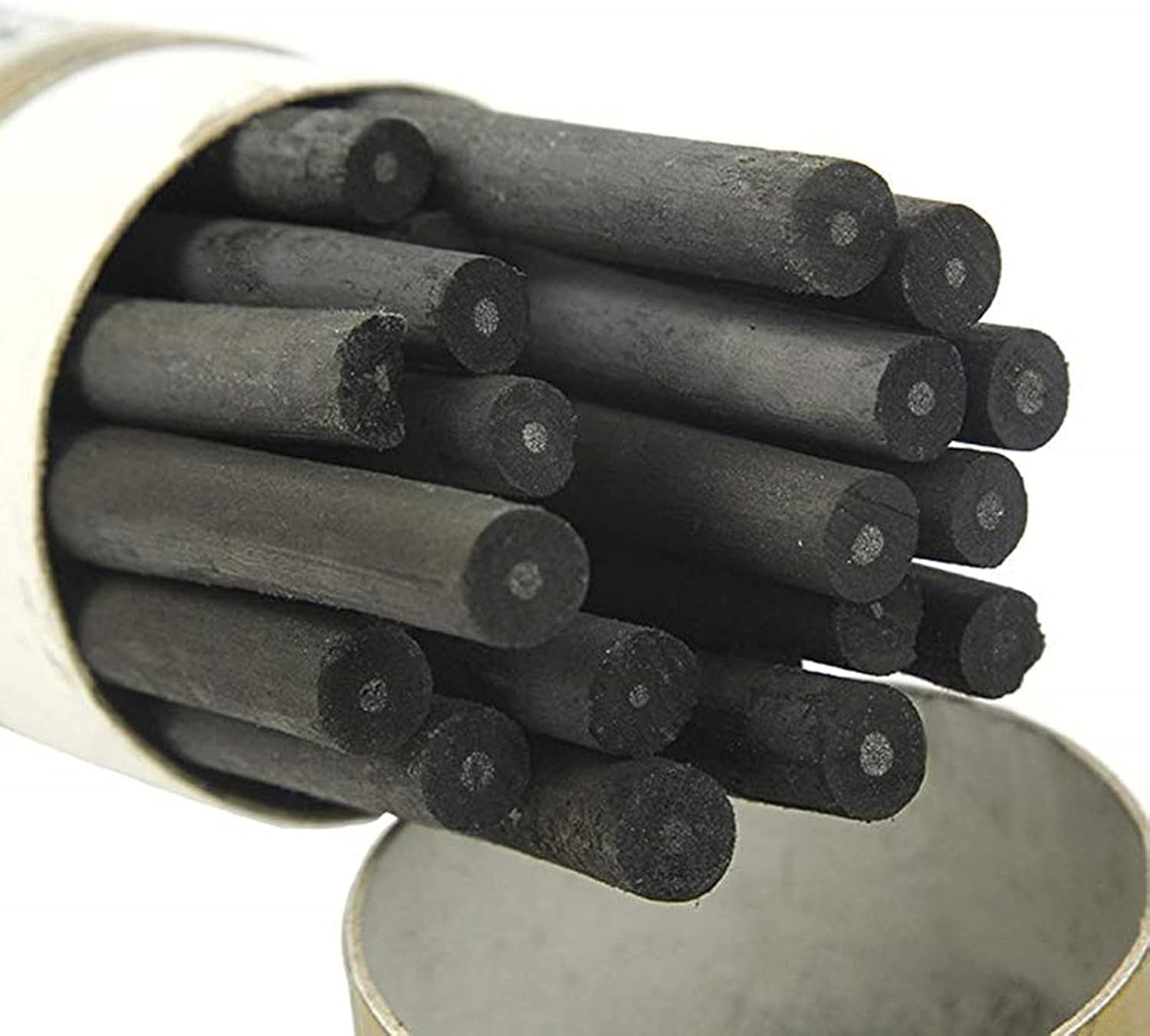 Vine Charcoal, Soft, Black 25 Charcoal Sticks for Drawing, Sketching, and Fine Art, Willow Sketch Charcoal Pencils for Drawing (5-8Mm(25Pcs))