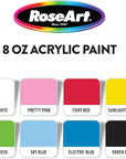 8Oz 8 Color Acrylic Paint Set