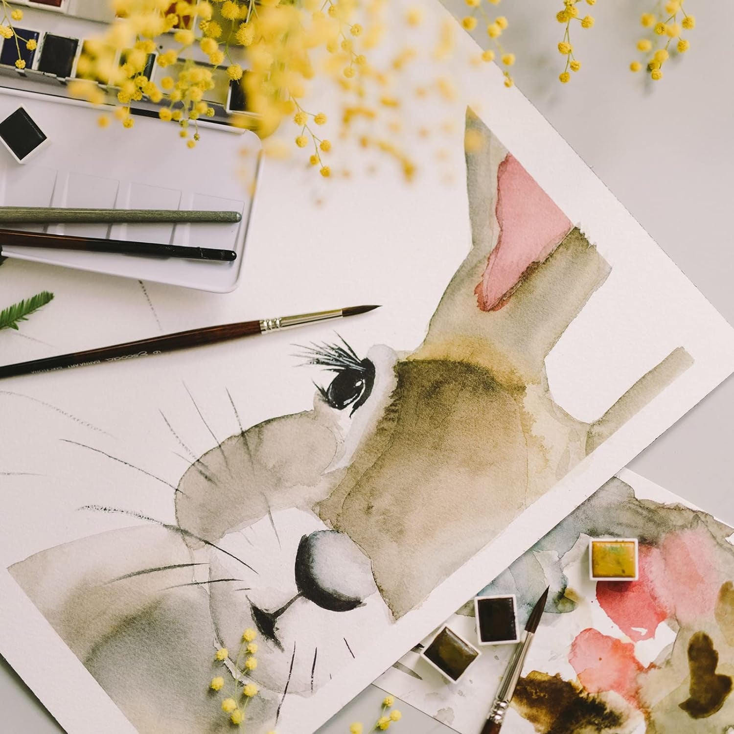 300 Sheets 3 Sizes Watercolor Paper 90 Lb/ 160 GSM White Cold Press Paper Pack Paint Water Color Paper for Kids Students Painting Beginners Artists Drawing Sketch, 5 X 7, 6 X 9, 9 X 12