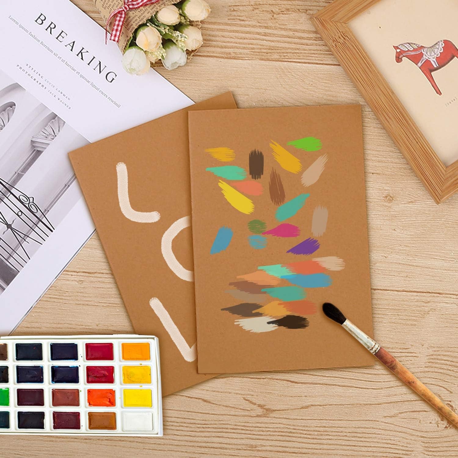 Heavyweight Brown Kraft Cardstock, 50 Sheets (300 Gsm = 110 Lb Cover = 200Lb Text ) 8.5 X 11 Inches for Arts and Craft, Drawing, DIY Projects