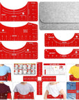 Tshirt Ruler Guide for Vinyl Alignment - T Shirt Ruler Guide for Heat Press, Shirt Measurement Tool for Heat Press, T-Shirt Ruler Centering Guide
