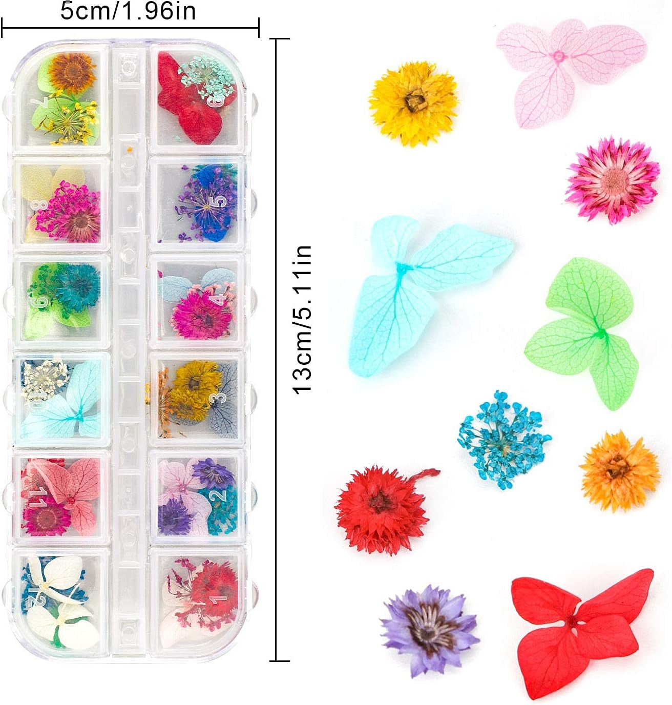 4 Boxes Dried Flowers for Resin, 48 Styles Natural 3D Applique Flowers DIY Craft Supplies, Resin Epoxy Casting Fillers for Silicone Molds, Nail Arts, Handmade Projects, Decoration Accessories