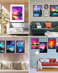 12 Pack Diamond Painting Kits for Adults 5D Diamond Art Kit Paint by Number for Beginners, DIY Paint with round Full Drill Diamonds Paintings Gem Art for Home Wall Decor Gift (12X16 Inch