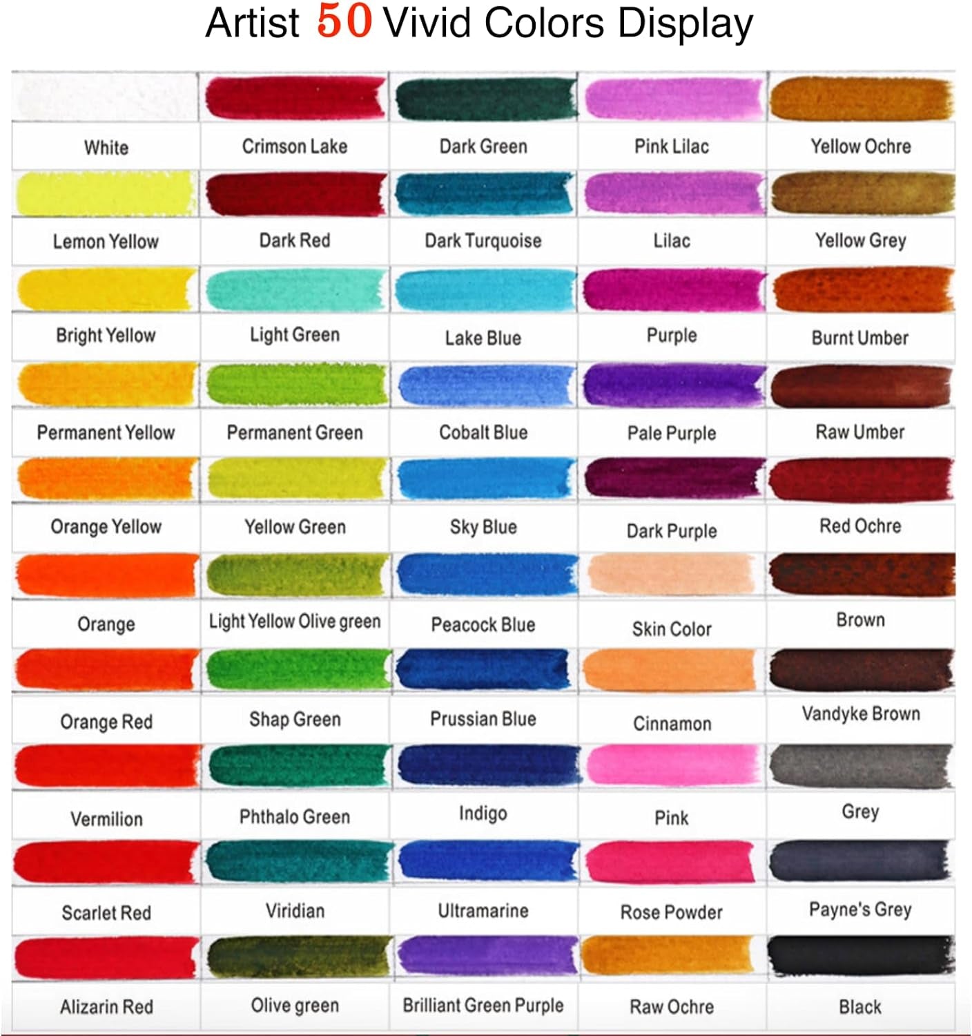 Watercolor Paint Set 50 Vivid Colors, Travel Watercolor Kits with Palette, Brush, Sponge, Ideal for Adults, Kids, Hobbyists, Paingting Lovers, Art Supplies
