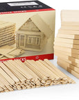 1000Pcs Popsicle Sticks, Natural Wooden Food Grade Craft Sticks, 4-1/2 Inch Great Bulk Ice Cream Sticks for Craft Project, Home Decoration