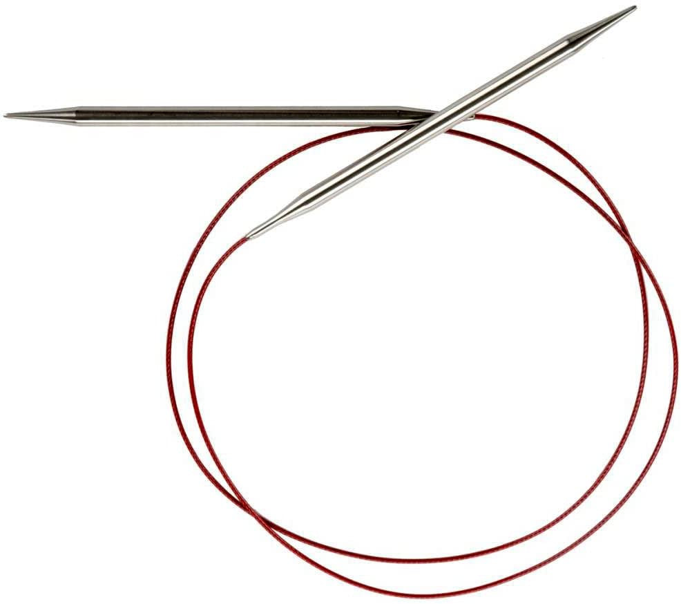 Red Lace Circular 40 Inch (102Cm) Stainless Steel Knitting Needle Size US 17 (12.75Mm) 7040-17