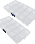 8-Grid Snack Box Container with Removable Dividers Plastic Organizer Box for Candies Snacks Electronics Jewelry Small Parts (7.3In X 4.9In)