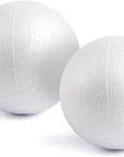 2 Pack Large Foam Balls for Crafts, 7.5 Inch Solid Polystyrene Spheres for DIY Projects, Flower Centerpieces (White)