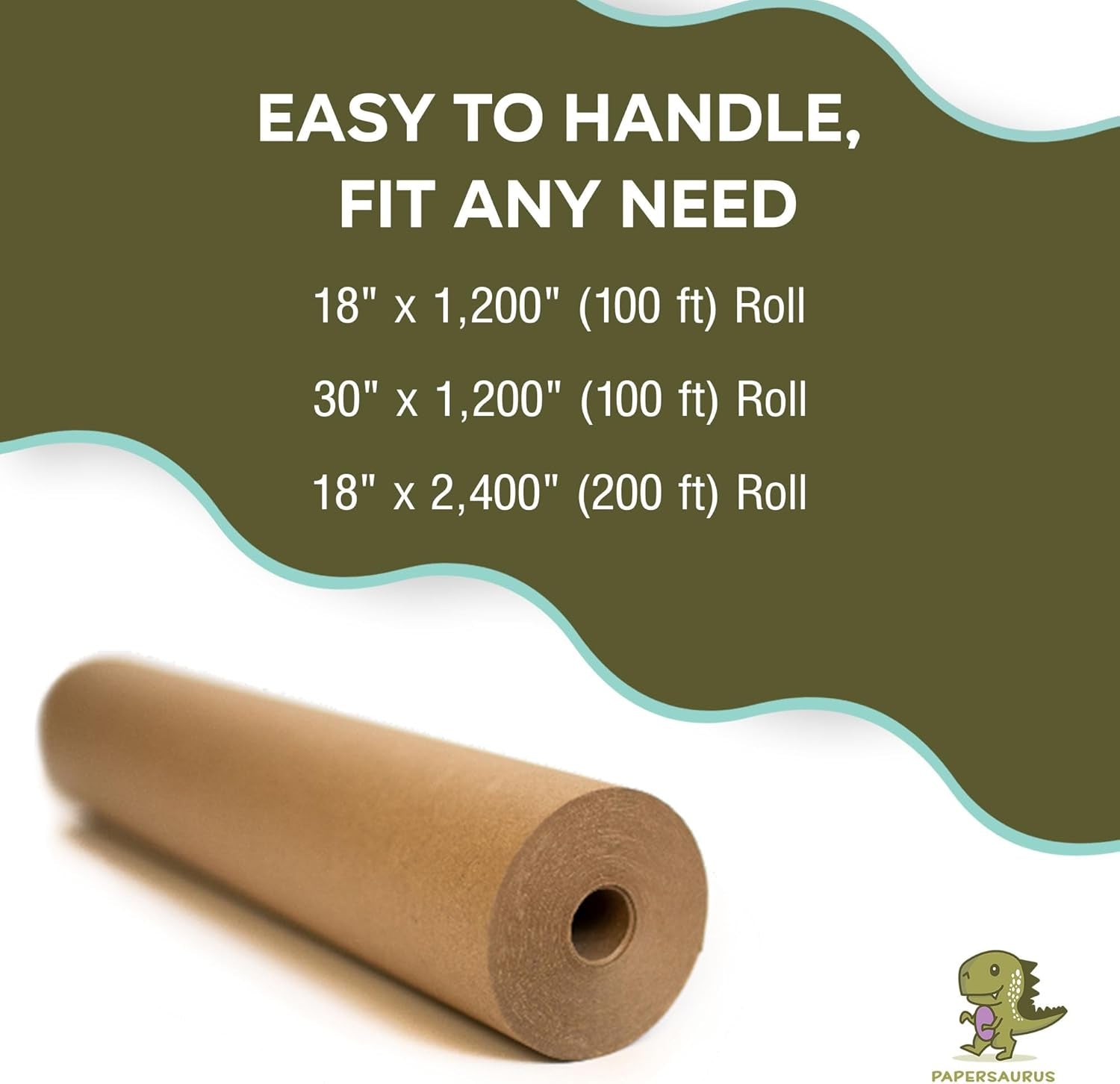 Kraft Brown Wrapping Paper Roll 48" X 1,800" (150 Ft) – 100% Recyclable Craft Construction and Packing Paper for Use in Moving, Bulletin Board Backing and Paper Tablecloths