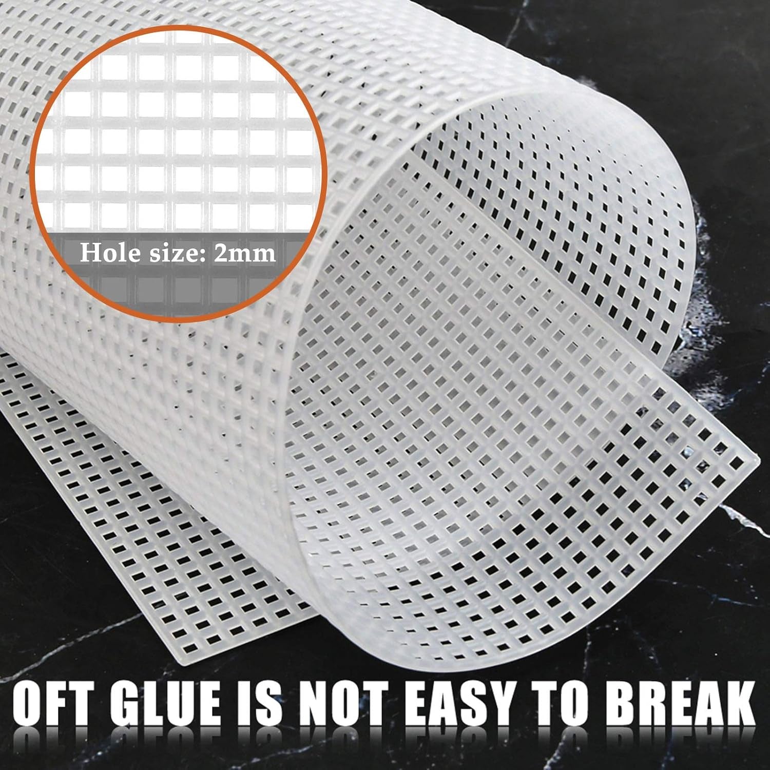 39Pcs Mesh Plastic Canvas Sheets Kit Including 15 Pieces Clear Plastic Canvas, 12 Color Acrylic Yarn and Embroidery Tools for Embroidery Plastic Canvas Craft