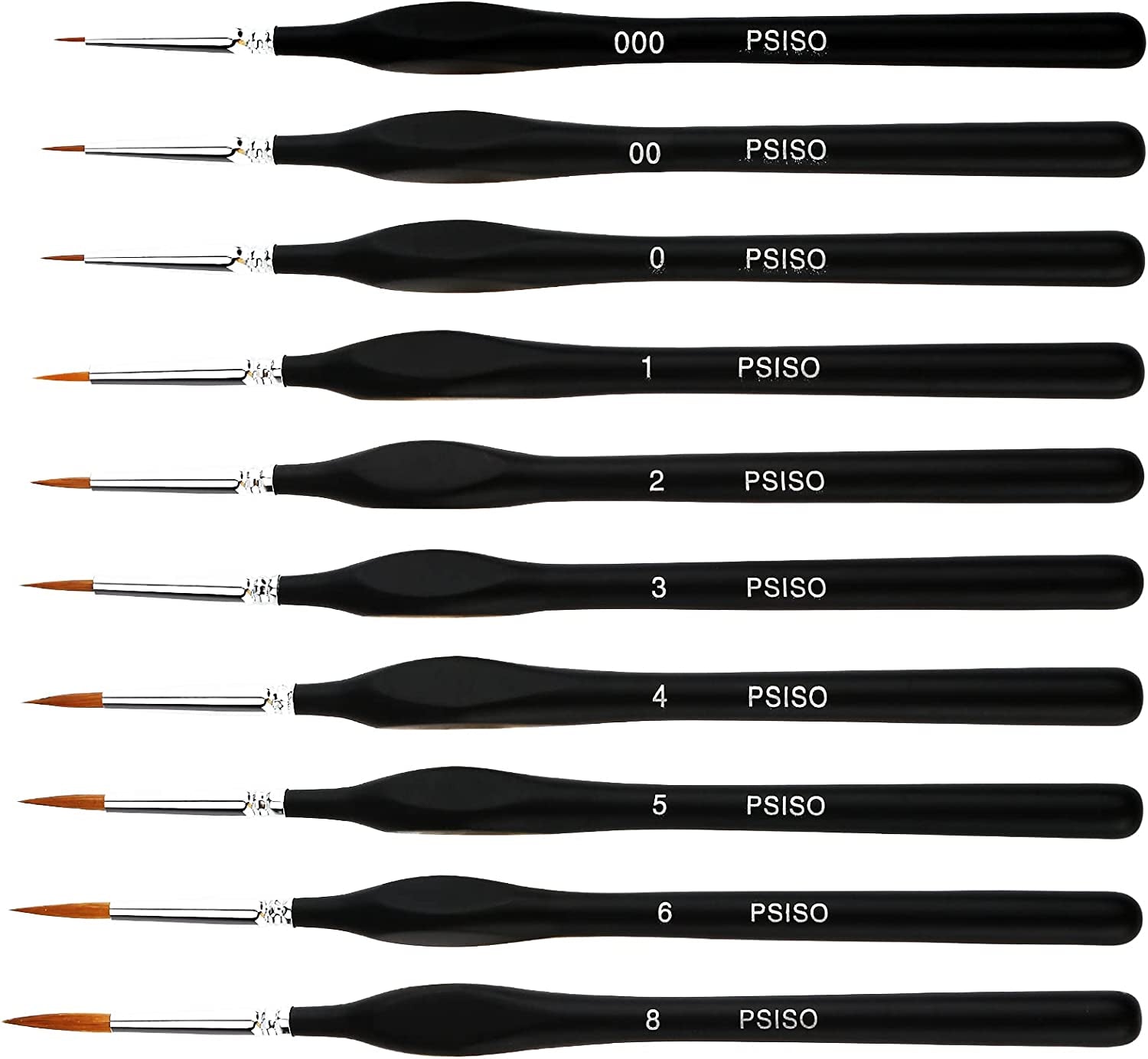 10 PCS Miniature Paint Brushes Kit, Fine Detail Painting Brush Micro Professional Tiny Paints Brush Set for Watercolor, Oil, Face, Acrylic, Nail, Line Drawing, Scale Model Painting