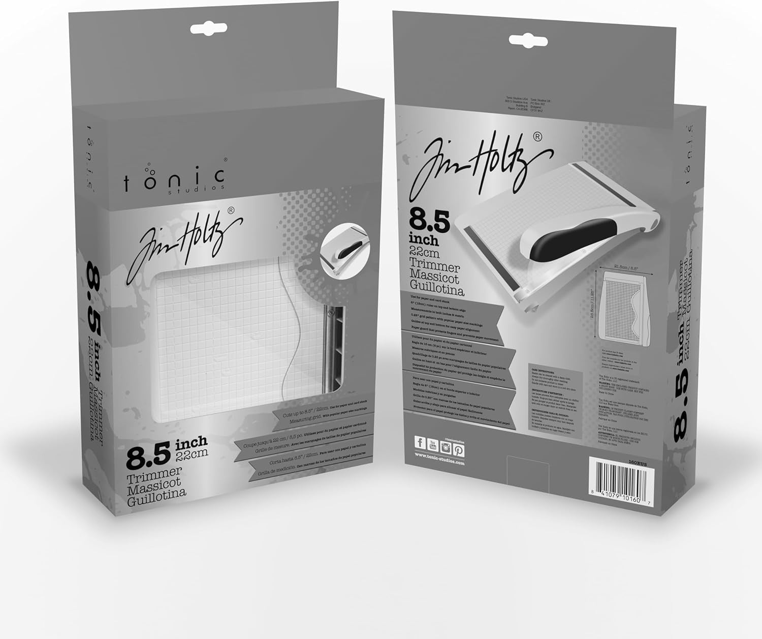 Paper Cutter Tool - Guillotine Paper Trimmer for Scrapbooking, Vinyl, and Craft Paper - 8.5 Inch Cutting Length with Ruler and Grid Lines