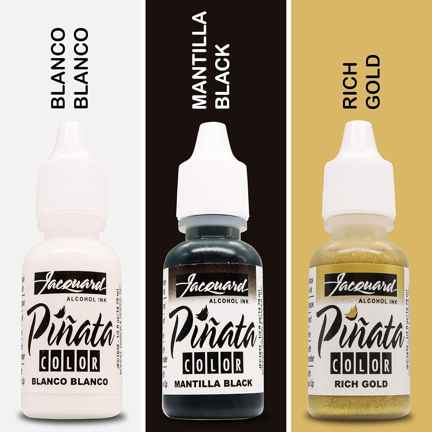 Jacquard Piñata Alcohol Ink Made in USA - Original Exciter Pack - 9 Colors - 1/2 Ounce Bottles - Bundled with  Blending Pen