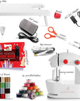 Mini Sewing Machine for Beginners Adult, 48-Piece Portable Sewing Machine, Dual Speed Small Sewing Machine, Adults and Kids Sewing Machine, Travel Beginner Sewing Machines with Sewing Kit and Book