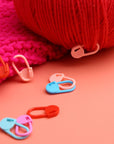 300 Pcs Stitch Markers,15 Colors Knitting Crochet Locking,15 Pcs Large Eye Blunt Sewing Needles with Storage Box