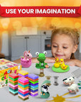 Imagine Clay Complete KIT - 36 Colors Air Dry Modeling Clay with 5 Sculpting Tools plus Roller, 50+ Decorations, 4 Spring Seats, 10 Phone Chains, 2 Key Rings, Booklet, Etc. Great Gift. Age 3-12+
