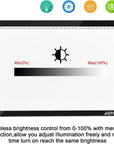 Magnetic A4 LED Artcraft Tracing Light Pad 4 Light Box Ultra-Thin Physical Buttons Control with Memory Function USB Powered Pad Animation,Sketching,Designing,Stencilling X-Ray Viewing W/USB Adapter