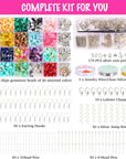 Jewelry Making Supplies Kit - 1587 PCS Beads, Crystal Beads, Jewelry Pliers, Beading Wire, Earring Hooks, Rings, Bracelets for Girls and Adults