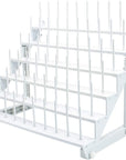 Thread Rack for 60 Spools or 30 Cones, Wall Mounted Large Thread Holder with Long Pegs, Bright White Plastic Thread Stand for Embroidery Serger Sewing Thread Storage and Hair Braiding