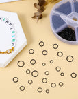 970 PCS Black Jump Rings, Black Jump Rings for Jewelry Making Small O Ring for Jewelry Making Chainmail Metal Open Jump Rings Connectors for Bracelet Earrings Necklace Crafts (4/5/6/7/8/10Mm) (Black)
