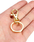 5 Set Key Chain Flat Key Rings Women Metal Swivel Clasps Snap-On Keychain Ring Hook Spring Clip Snap Hook Lobster Clasp for Keys, Lanyards Jewelry Findings, round Edge, Gold