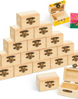 20 Pcs Unfinished Treasure Chest Box Small Wooden Box Mini Treasure Box with Locking Clasp Pirate Chest Party Favors for DIY Crafts Home Decor Props, 2.3 X 1.5 X 1.5 Inch