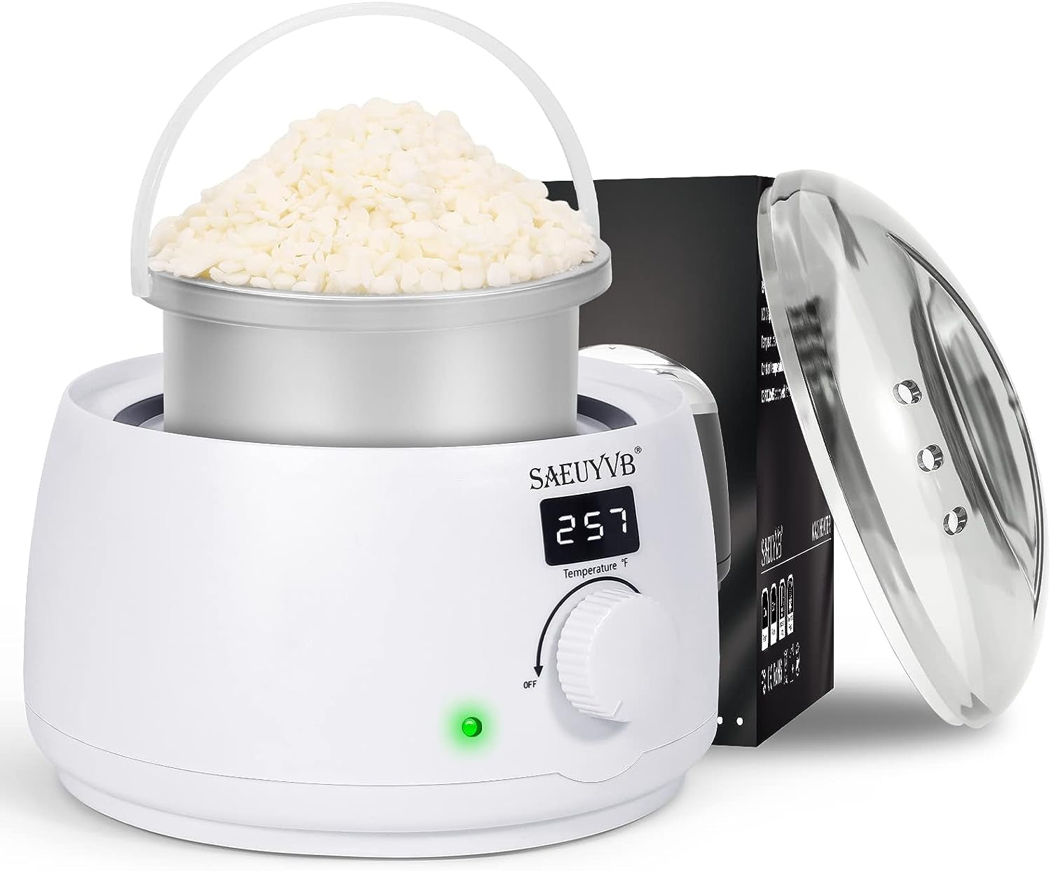Wax Melter for Candle Making,Candle Melting Pot,Candle Wax Melter,Multifunctional Wax Melting Tool with LED Temperature Display （White）