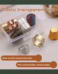 8 Pcs Metal Sewing Thimble, Adjustable Thimble for Hand Sewing Finger Protector,Diy Sewing Tools Accessories, Sewing Thimble Cap with Plastic Storage Box