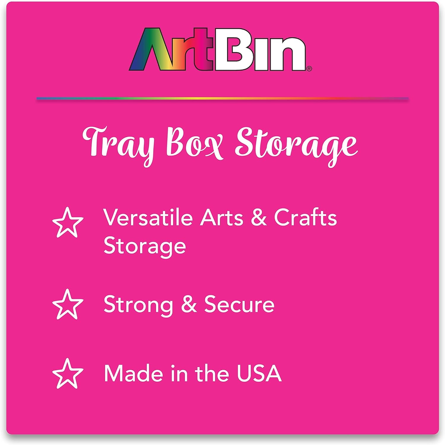 6890AG Small Project Box, Portable Art &amp; Craft Organizer with Lift-Out Tray, [1] Plastic Storage Case, Clear