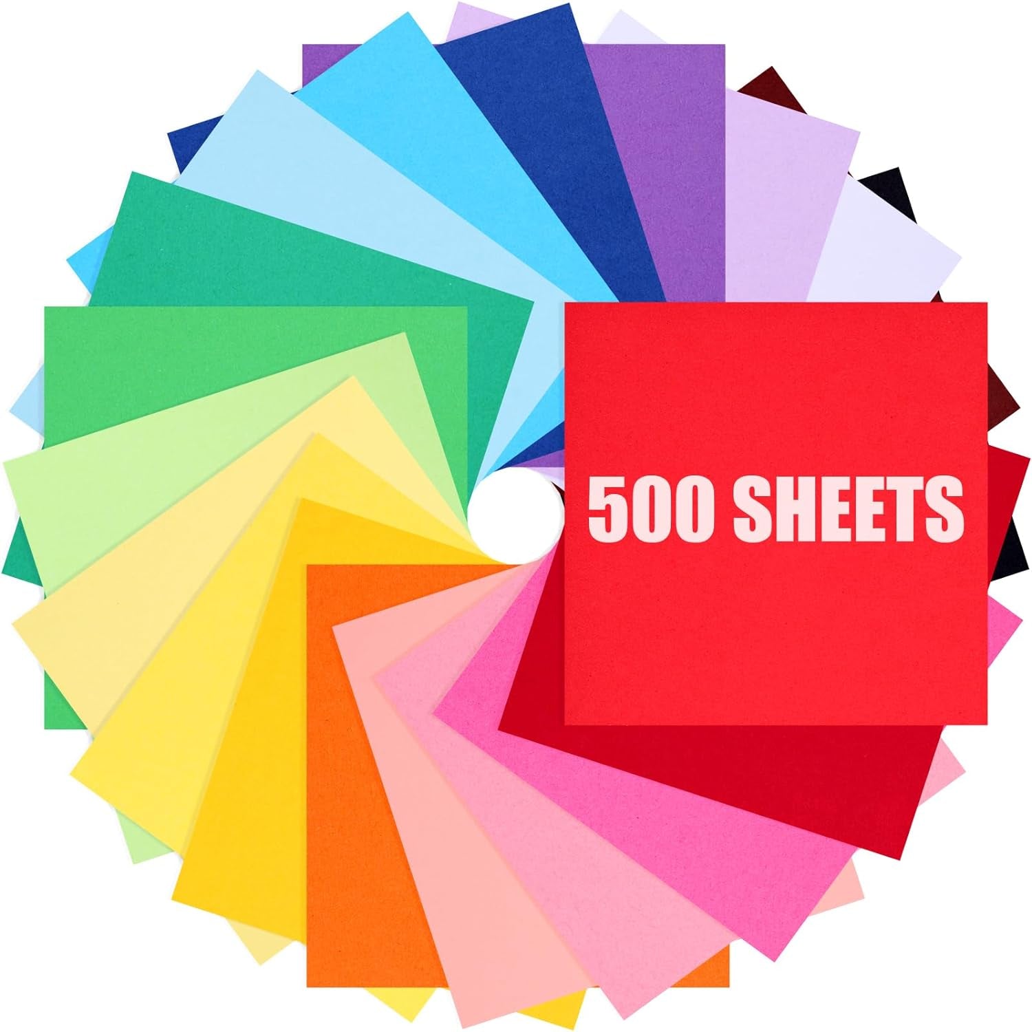 250 Sheets Colored Origami Paper, 6 X 6 Inch/ 80Gsm Colored Craft Paper Double Sided Square Paper for Beginners Arts and Crafts Scrapbook Making