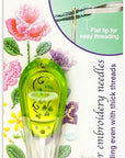 8611 Needle Threader for Embroidery Needles-Apple Green