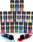 20 Colors Mica Powder for Epoxy Resin - 10G Each Bottle Shimmer Large Amount Pigment Powder Shimmer Cosmetic Grade Mica Powder for Soap Making, Lip Gloss, Candle Dye, Bath Bombs, Nails