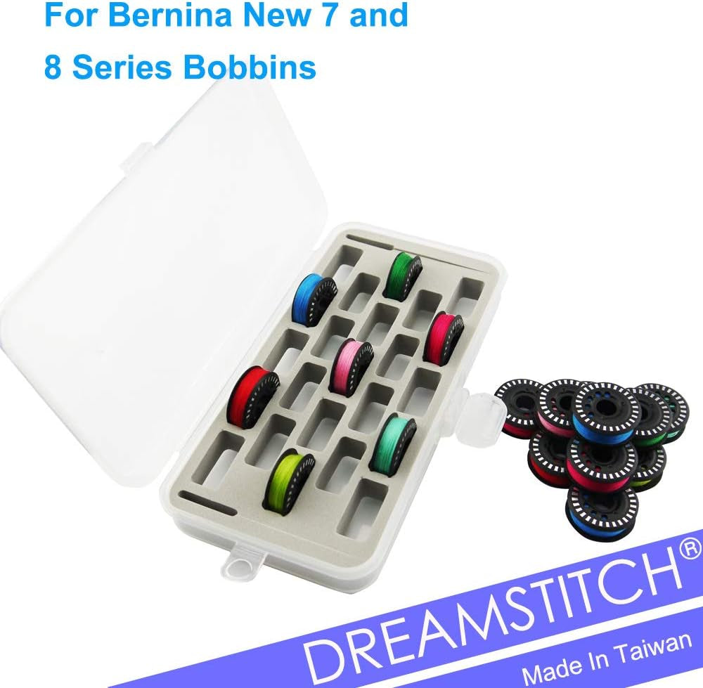 Bobbin Case for Bernina New 7 and 8 Series Jumbo Bobbin Sewing Bobbin Storage Case and Saver Holds 23 Bobbins Box Organizer - Gray