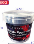 500G Cosplay Foam Clay,Lightweight Sculpting Foam, Air Dry Clay for Cosplay and Costumes,Moldable Foam Clay for Intricate Designs, Cutting or Rotary Tool, Sanding or Shaping (Black)