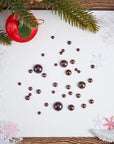 690Pcs Half round Pearl Beads 6 Sizes Flat Back Pearl Cabochon Faux Pearl Beads for DIY Scrapbook Phone Case Wedding Decor Hair Accessory Nail Art, Coconut Brown, 4/5/6/8/10/12Mm