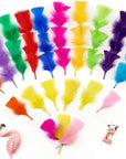 Colorful Craft Turkey Feathers - 300Pcs 3-5Inch Colored Feathers for Kindergarten DIY Crafts,Wedding Home Party Decorations,Dream Catcher Supplies(Turkey Colorful)