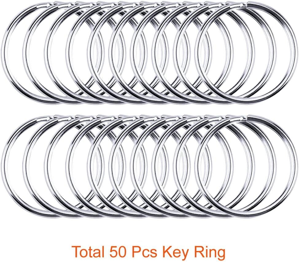 100 Pcs Metal Swivel Lanyard Snap Hook with Key Rings (Silver)