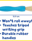 Triangle Grip Paint Brushes - Set of 6 - 1 Size - 18M+ - Easy to Grip Paint Brushes for 2, 3 and 4 Year Olds - Encourage Writing Grip