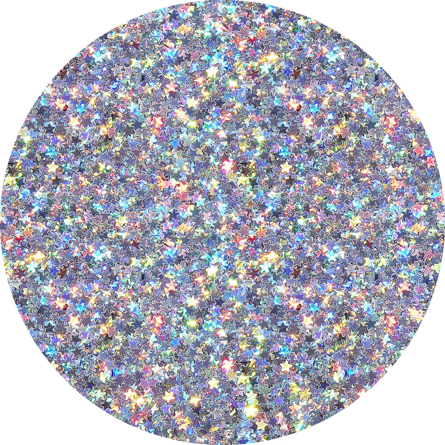 Craft Glitter 100G / 3.5Oz Glitter Flakes for Arts Crafts Tumblers Resin Epoxy Scrapbook Glass Schools Paper Halloween Decorations - Shaped (1/8" 0.125" 3Mm) - Silver Holographic Stars