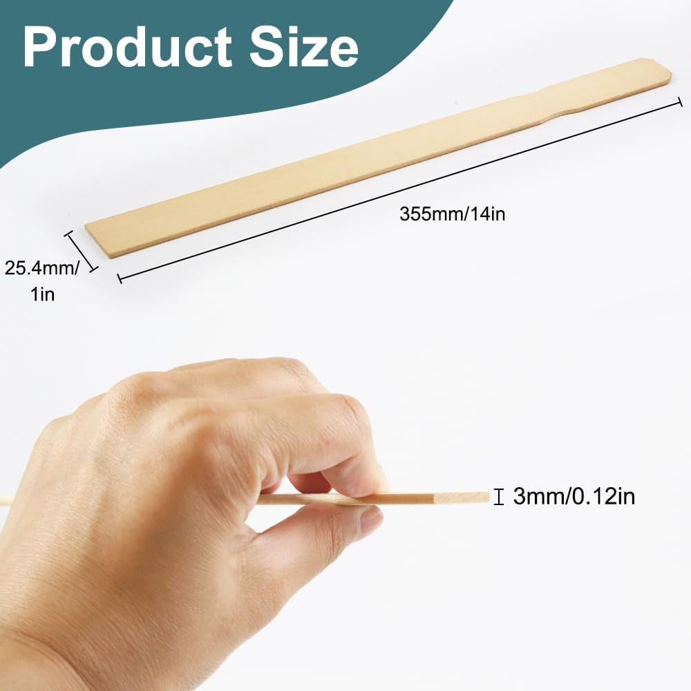 Birchwood Paint Stir Sticks,Mixer Paddles,14 Inch Craft Sticks,50 Pcs