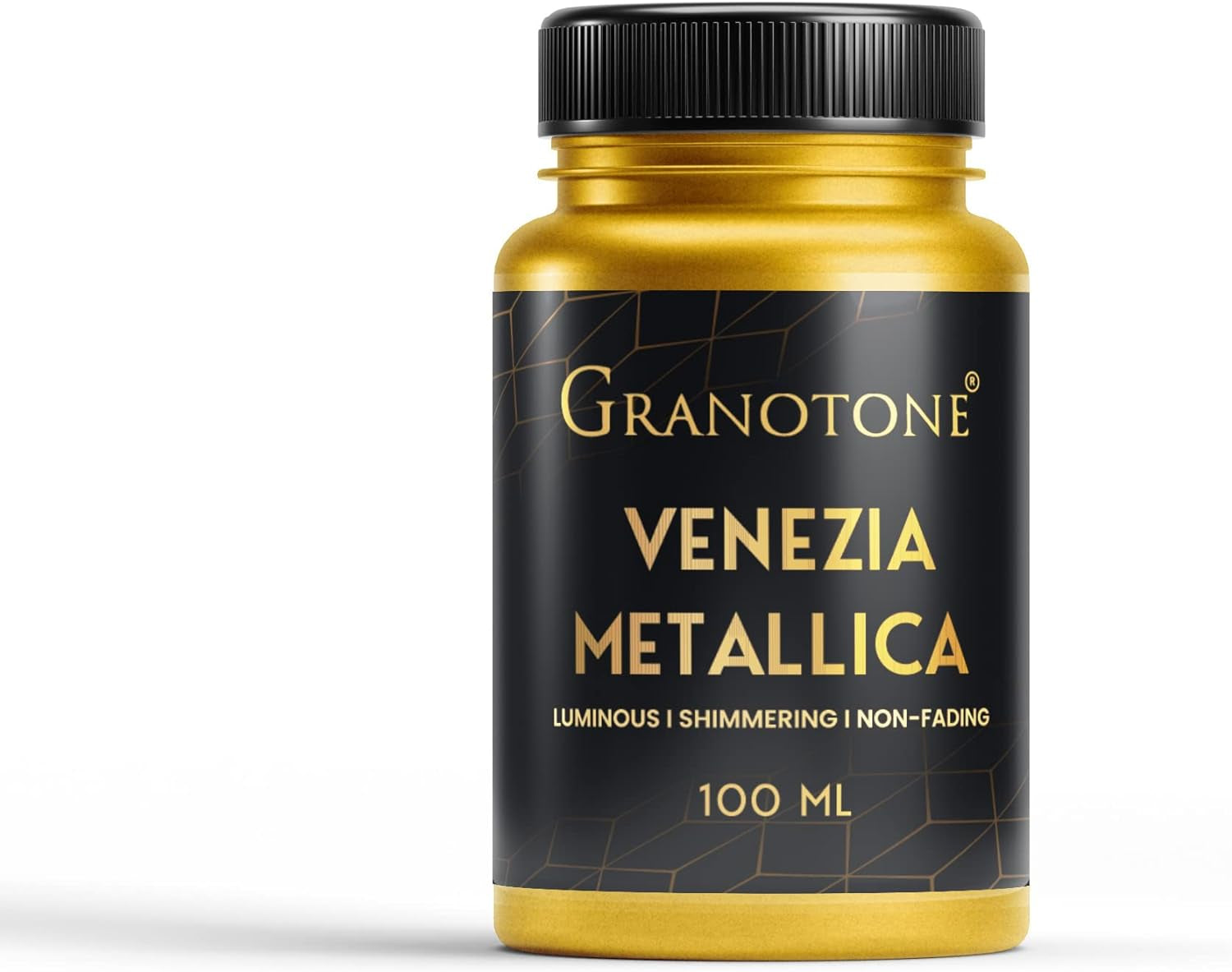 Acrylic Venezia Metallic Colour, Non-Fading &amp; Shimmering Metallic Acrylic Paint with Rich Pigments | Non-Toxic Metallic Colours Ideal for Kids, Artist &amp; Beginners | Pack of 2 (100 Ml Gold +