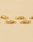 4Pcs/Set 14K Solid Yellow Gold Jewelry Lobster Clasp Bead Open Jump Ring (8Mmx3Mm)