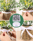 Floral Tape and Floral Wire Floral Arrangement Kit,Green Floral Tape and Boutonniere Pin White Ribbon Wire Cutter 22 Guage Floral Stem Wire for Wreath Making Supplies