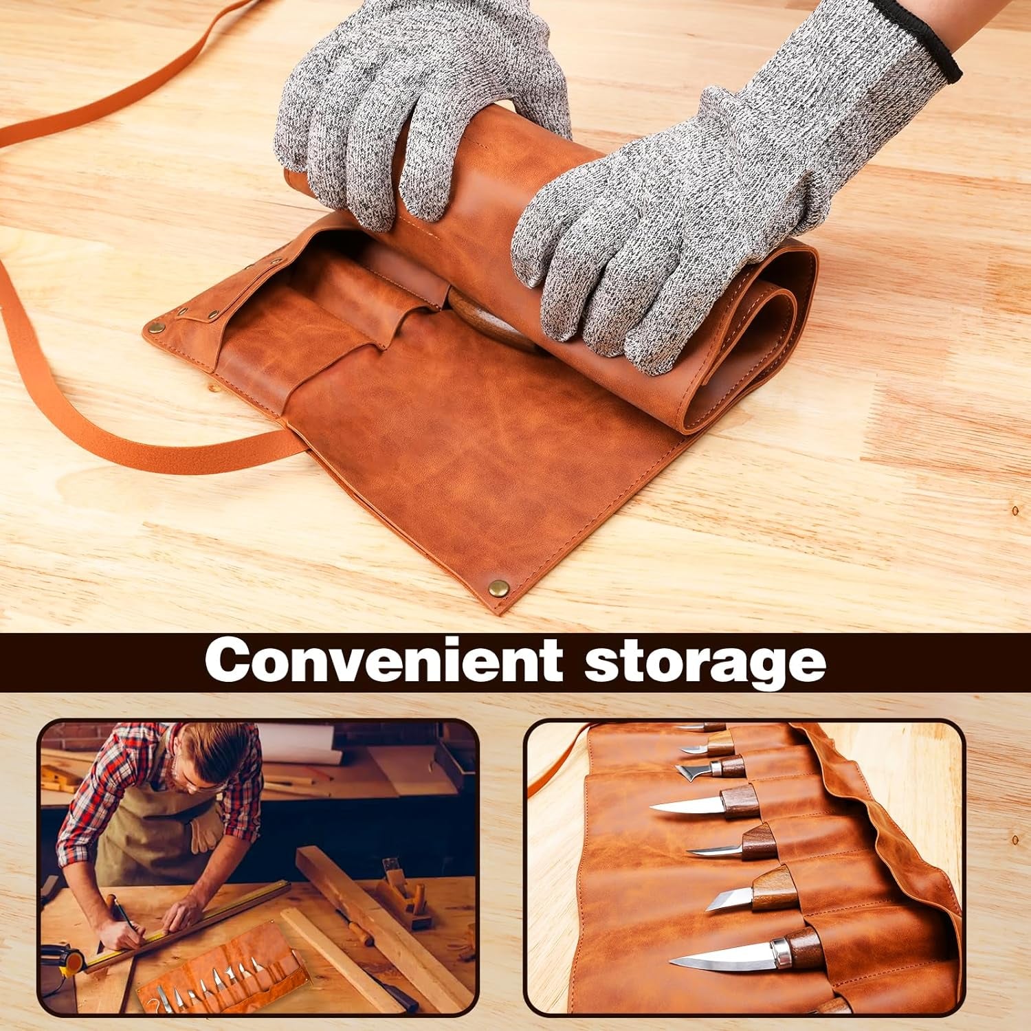 Wood Carving Tools Deluxe-Whittling Knife,Wood Carving Kit,Wood Whittling Kit for Beginners,Spoon Carving Kit,Woodworking Tools Set Large Wood Carving Knife Set