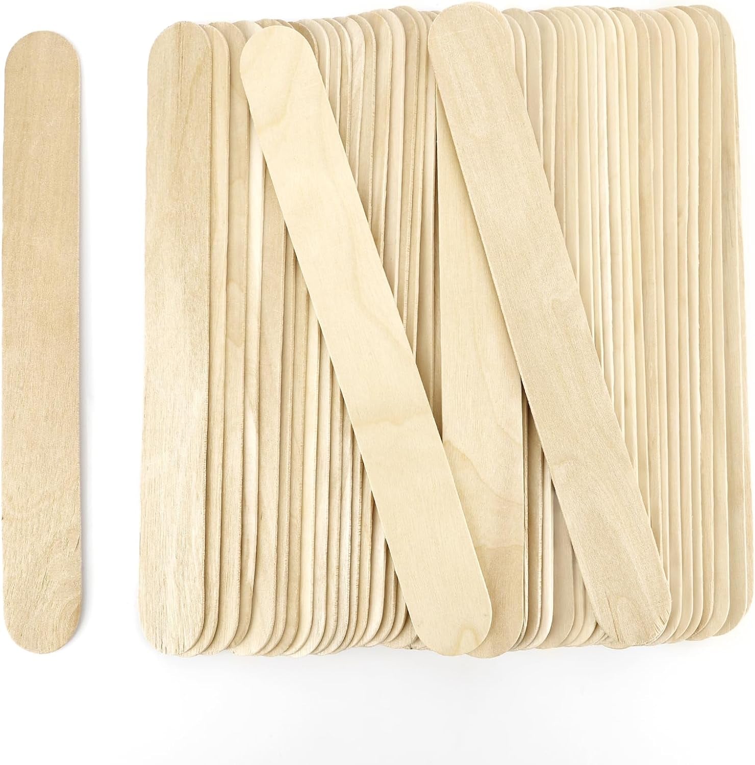 100 Pcs Colorful 6 Inch Jumbo Popsicle Sticks for Crafts, Popsicle Stick, Tongue Depressors Wood,Wax Stick,Craft Sticks, Stir Sticks,Wooden Sticks for Crafts,Wide Popsicle Sticks Bulk,Ice Cream Sticks